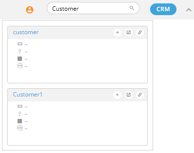 Customer Cards in Search